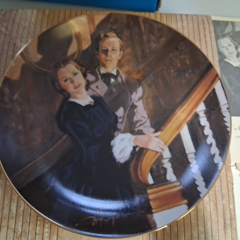 Gone With The Wind Melanie & Ashley W. L. George Collector Plate With COA